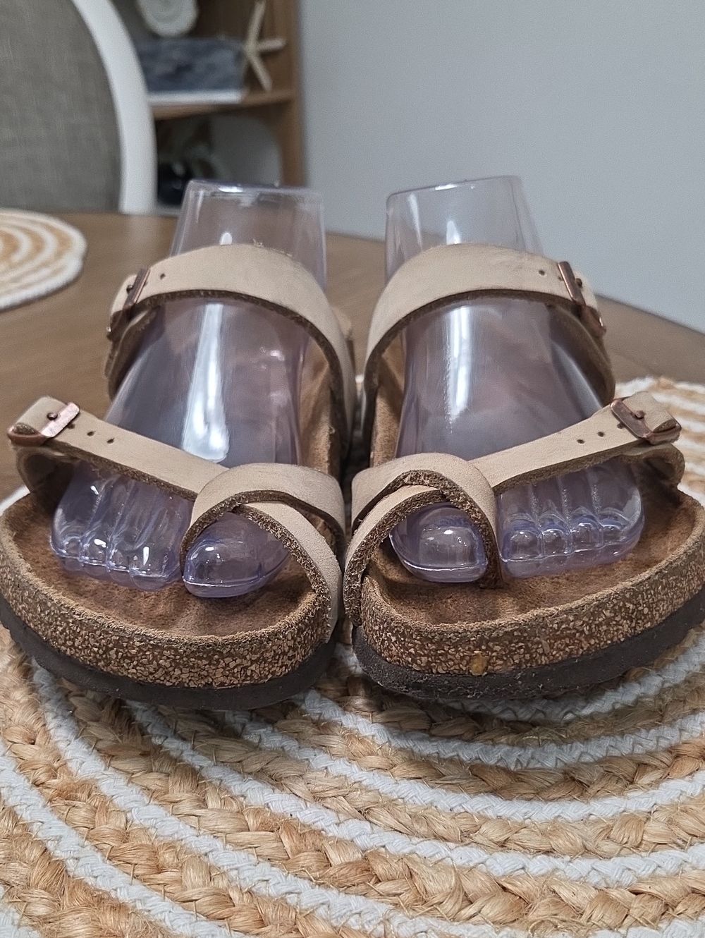 Birkenstock Mayari Thong Sandals In Taupe, Size 40 - Picture 2 of 8